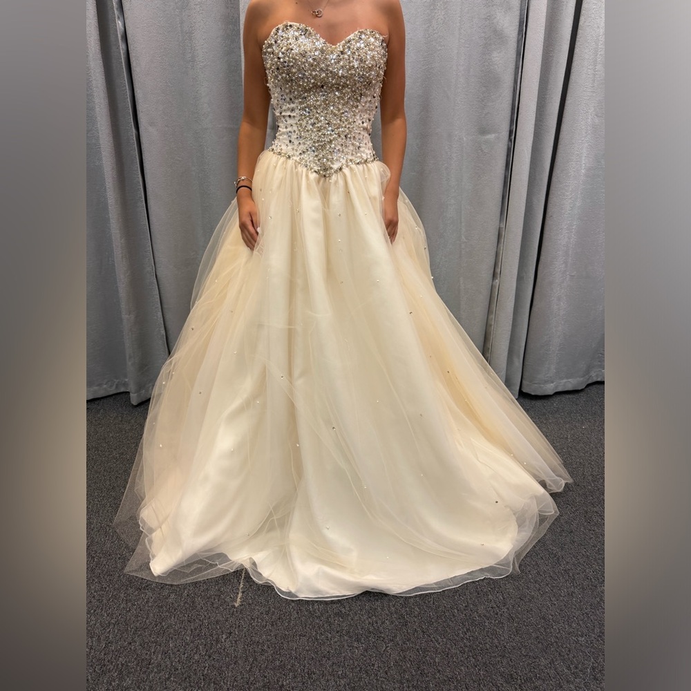 Women’s champagne ball gown